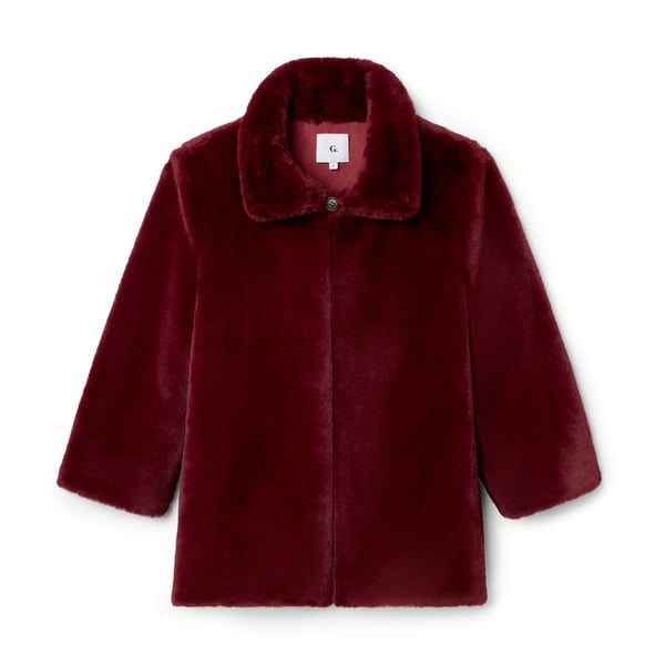 G. Label by goop Faux-Fur High-Collar Jacket