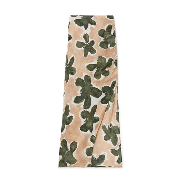 Zulu and Zephyr Ruched Linen Skirt