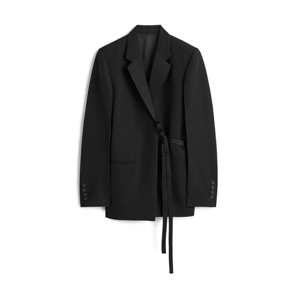 Toteme Satin-Lapel Wrap Blazer