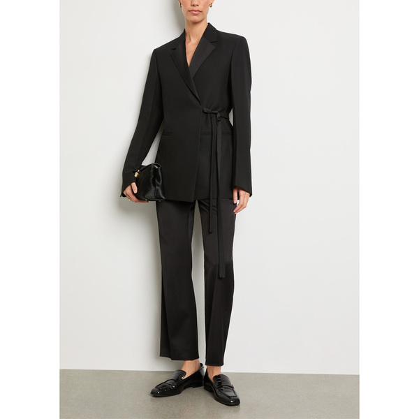 Toteme Satin-Lapel Wrap Blazer