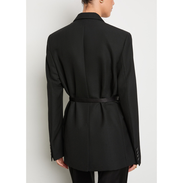Toteme Satin-Lapel Wrap Blazer