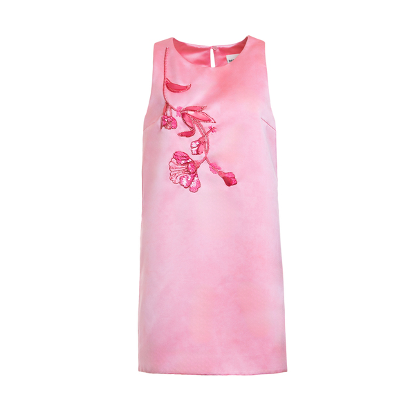 Des Phemmes Beaded Satin Minidress