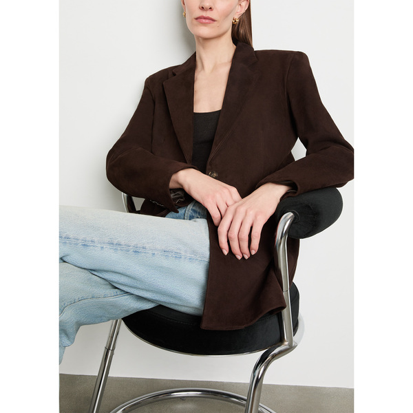 House of Dagmar Slim Suede Blazer