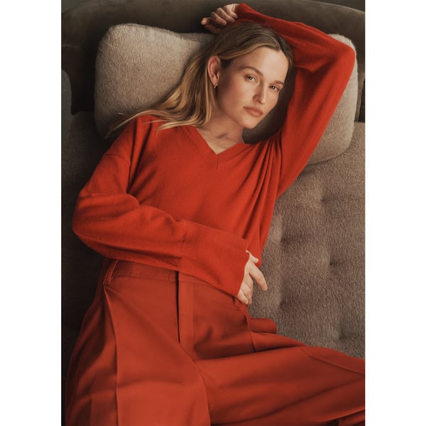 G. Label by goop The Boyfriend V-Neck Sweater