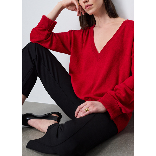G. Label by goop The Boyfriend V-Neck Sweater