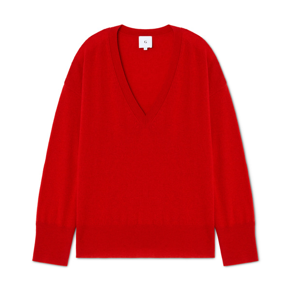 G. Label by goop The Boyfriend V-Neck Sweater