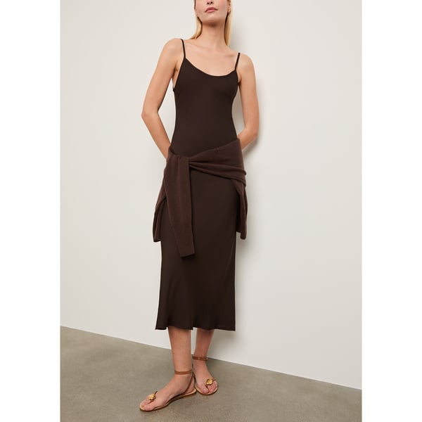 Anemos Harlow Bias-Cut Slip Dress