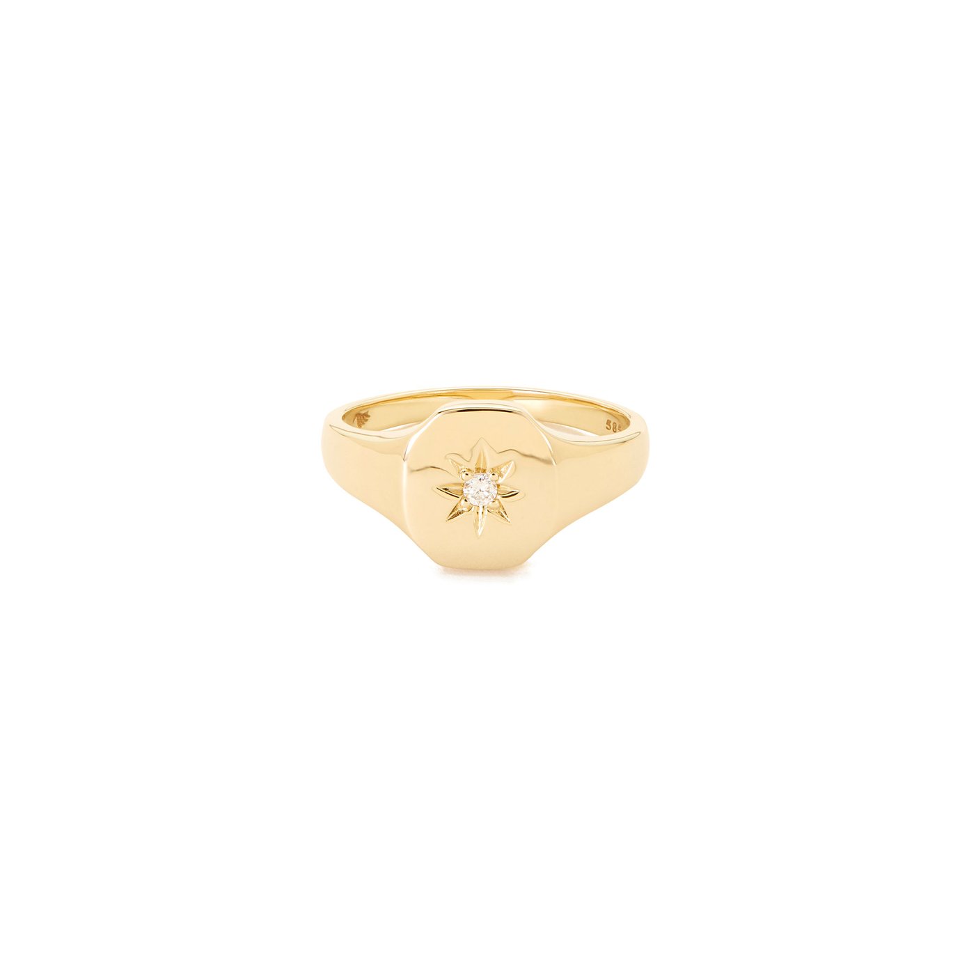 Bondeye Jewelry Josie Yellow-Gold Signet Ring | goop