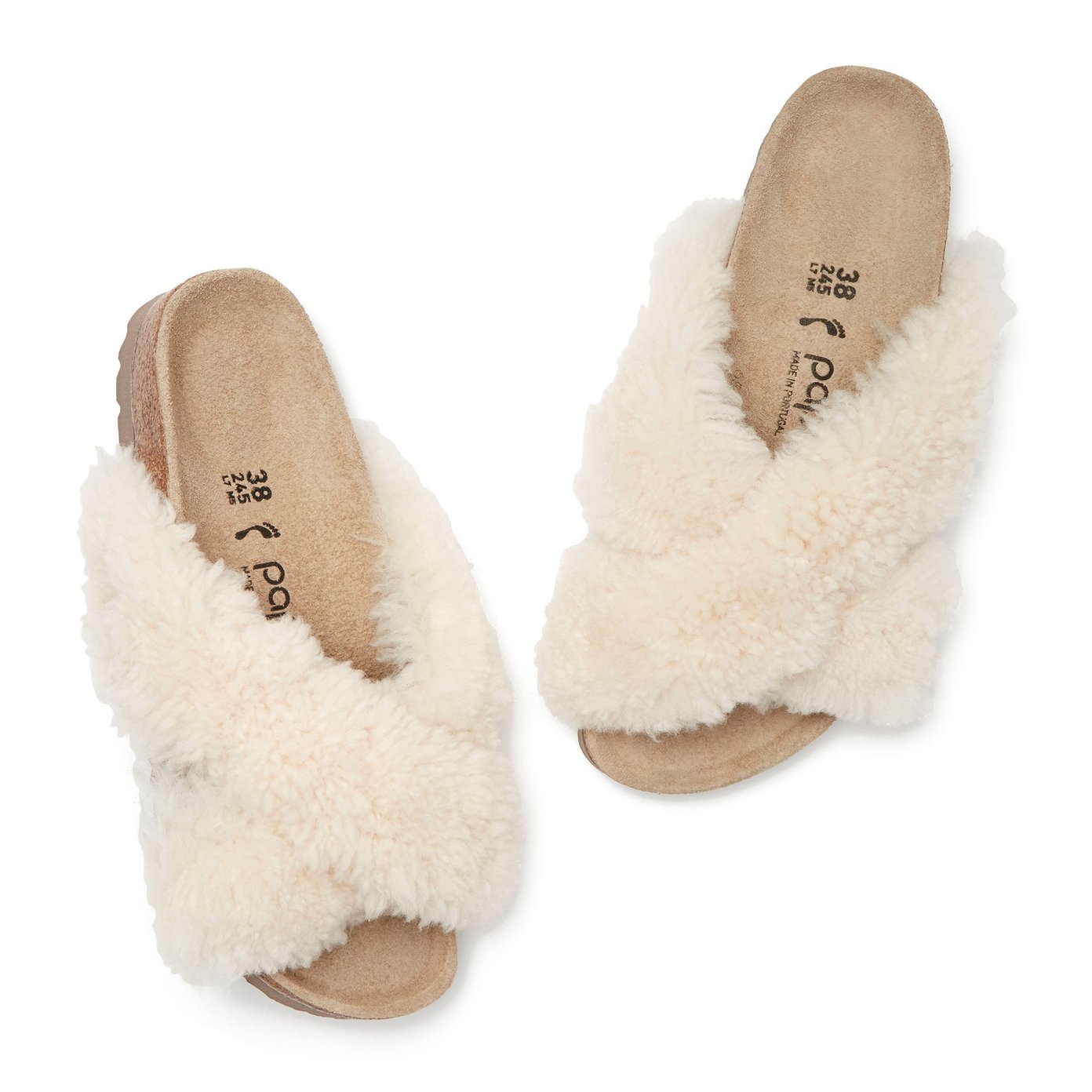 Shearling sandals deals