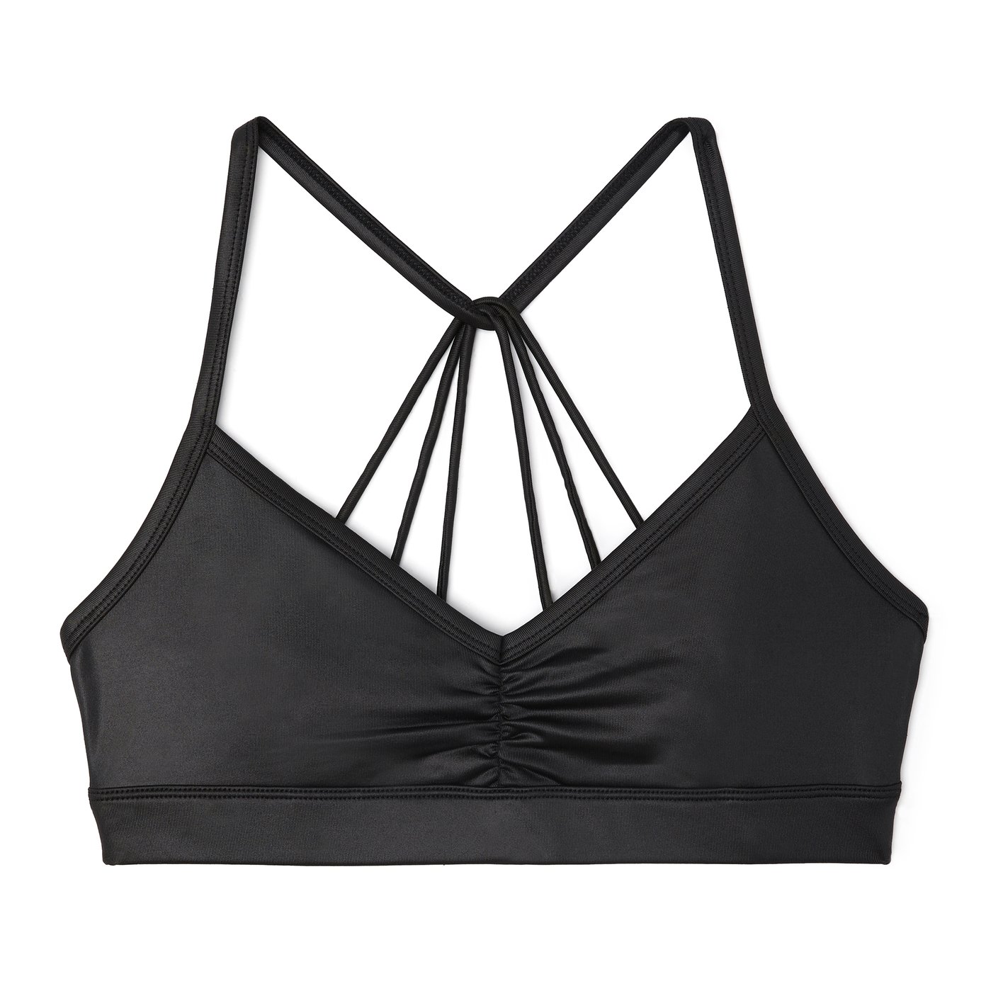 alo Sunny Strappy Bra Black Glossy W9066R - Free Shipping at Largo Drive