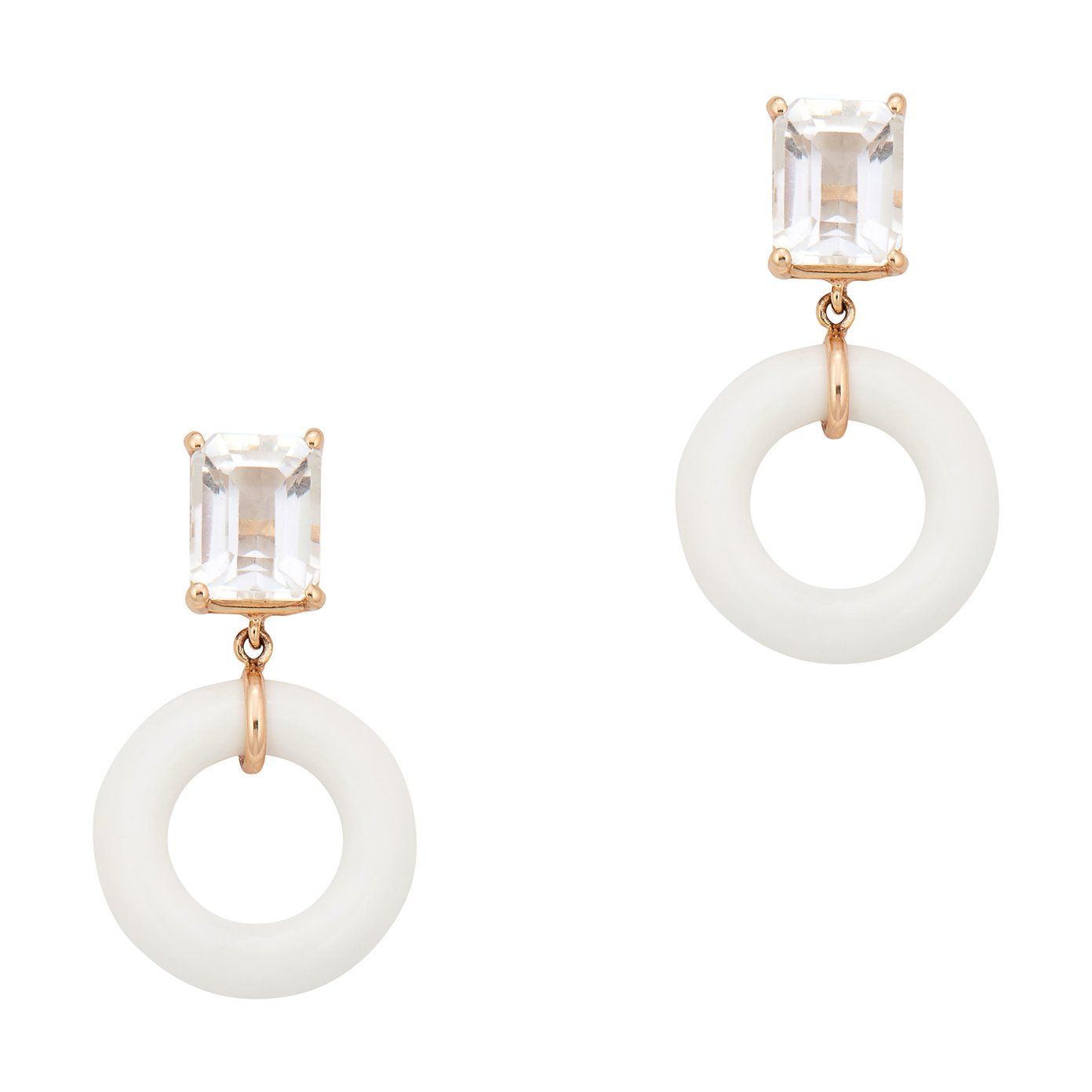Bondeye Jewelry White Topaz Munchkin Earrings