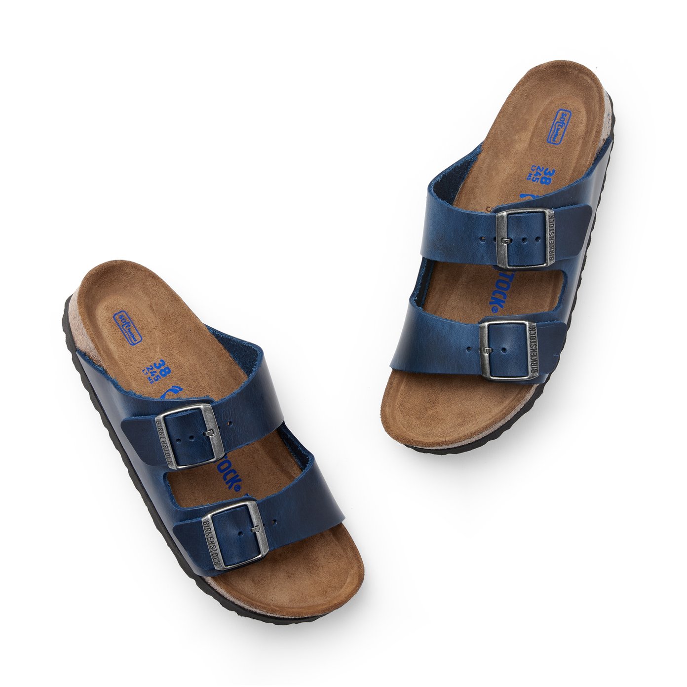 Birkenstock arizona blue soft footbed deals