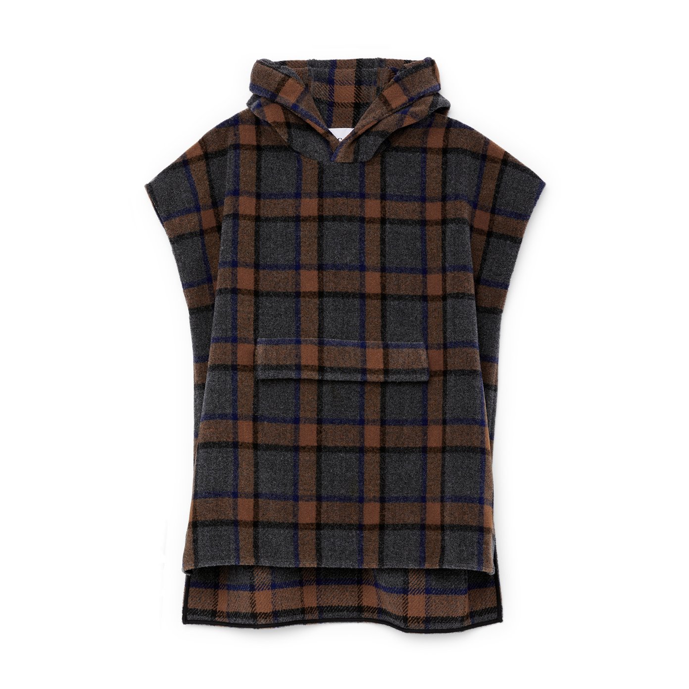 Plaid pullover 2025 poncho