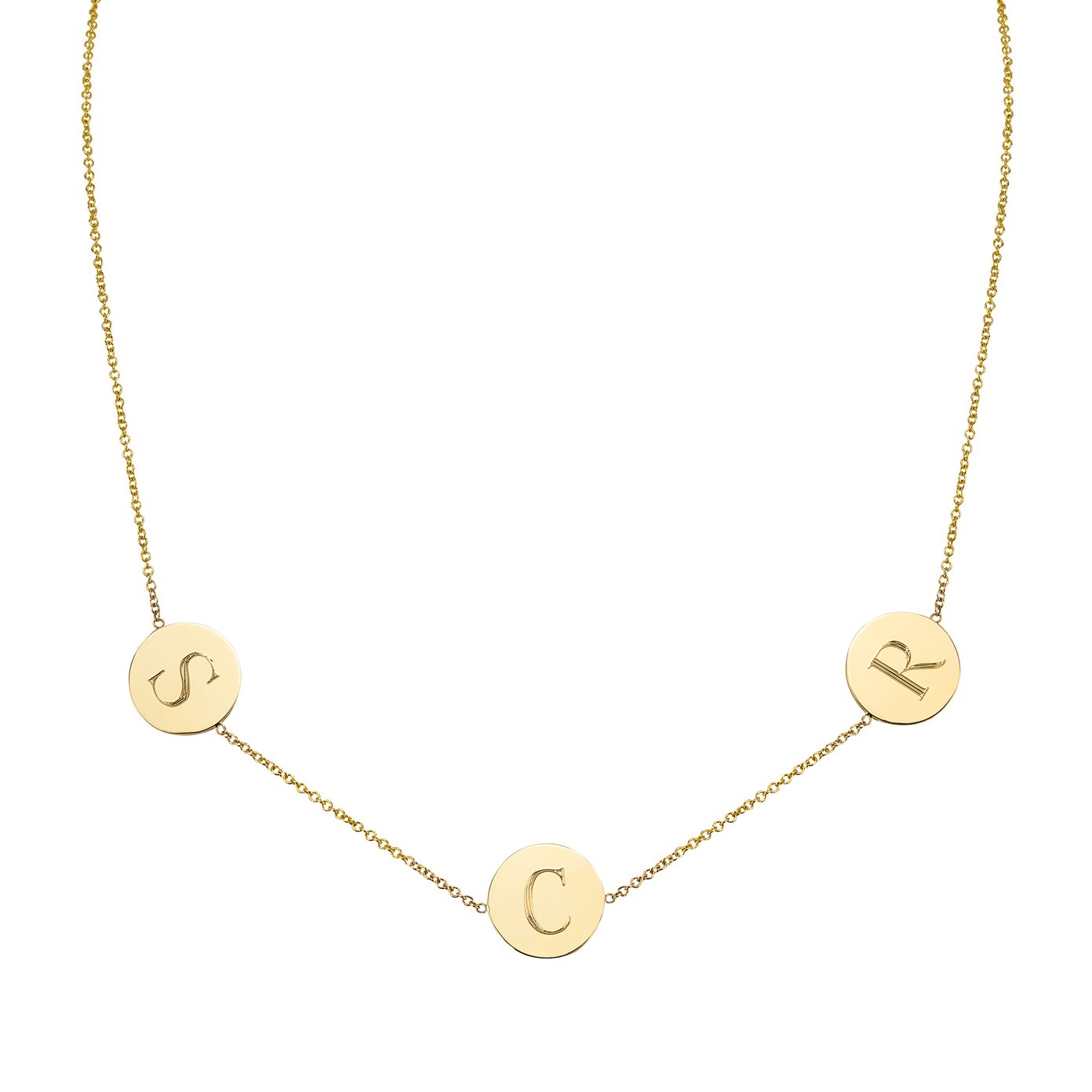 SARAH CHLOE AMELIA DIAMOND INITIAL PENDANT