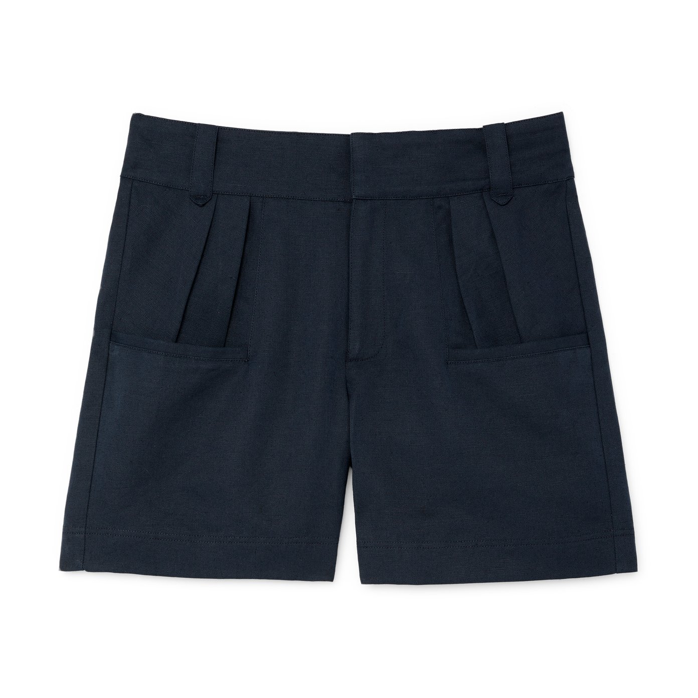 G. Label by goop Miller High-Waisted Pleated Shorts
