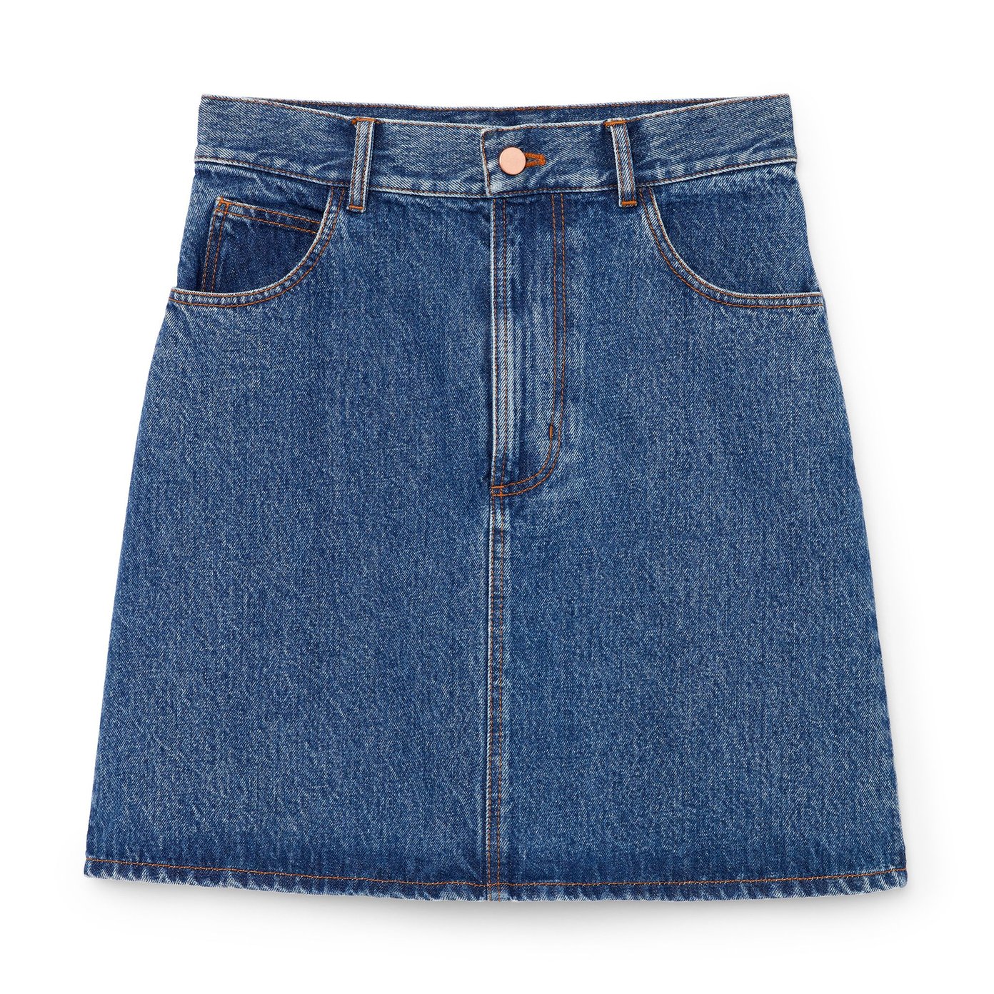 G. Label by goop Harlow A-Line Denim Miniskirt | goop