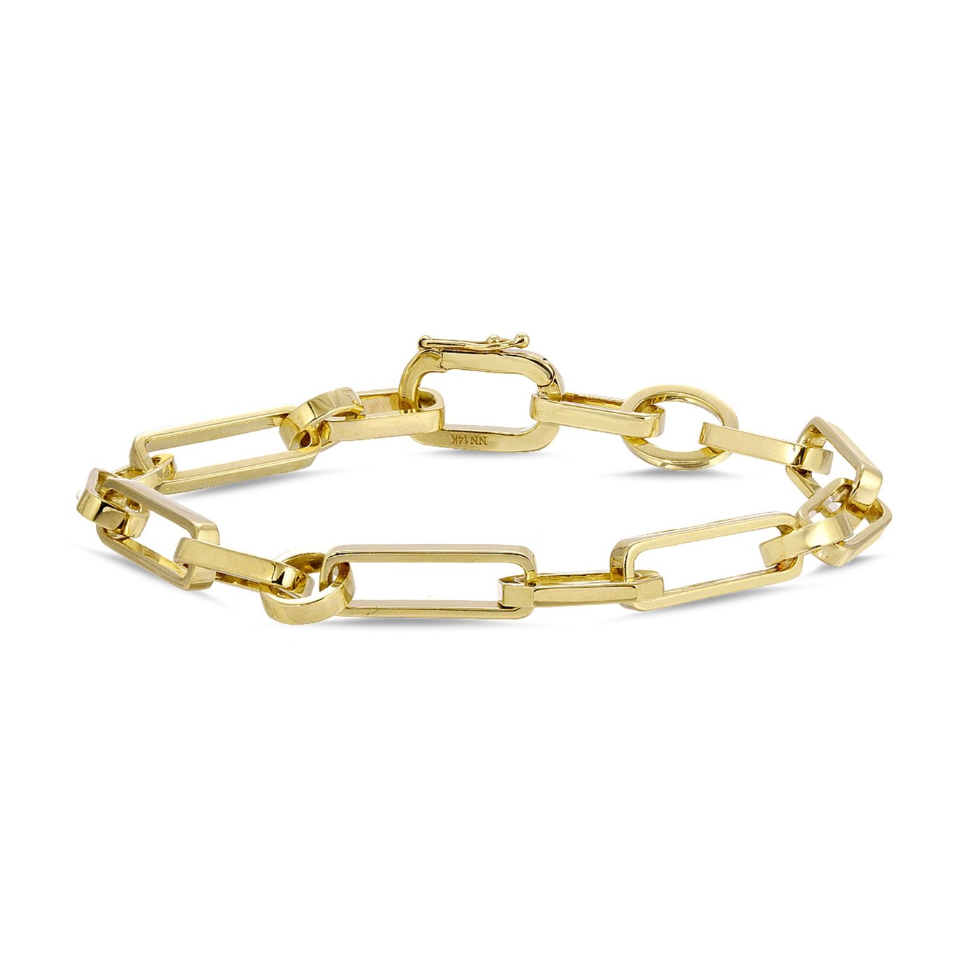 Nancy Newberg 14K Yellow Gold Mixed Chain Link Bracelet