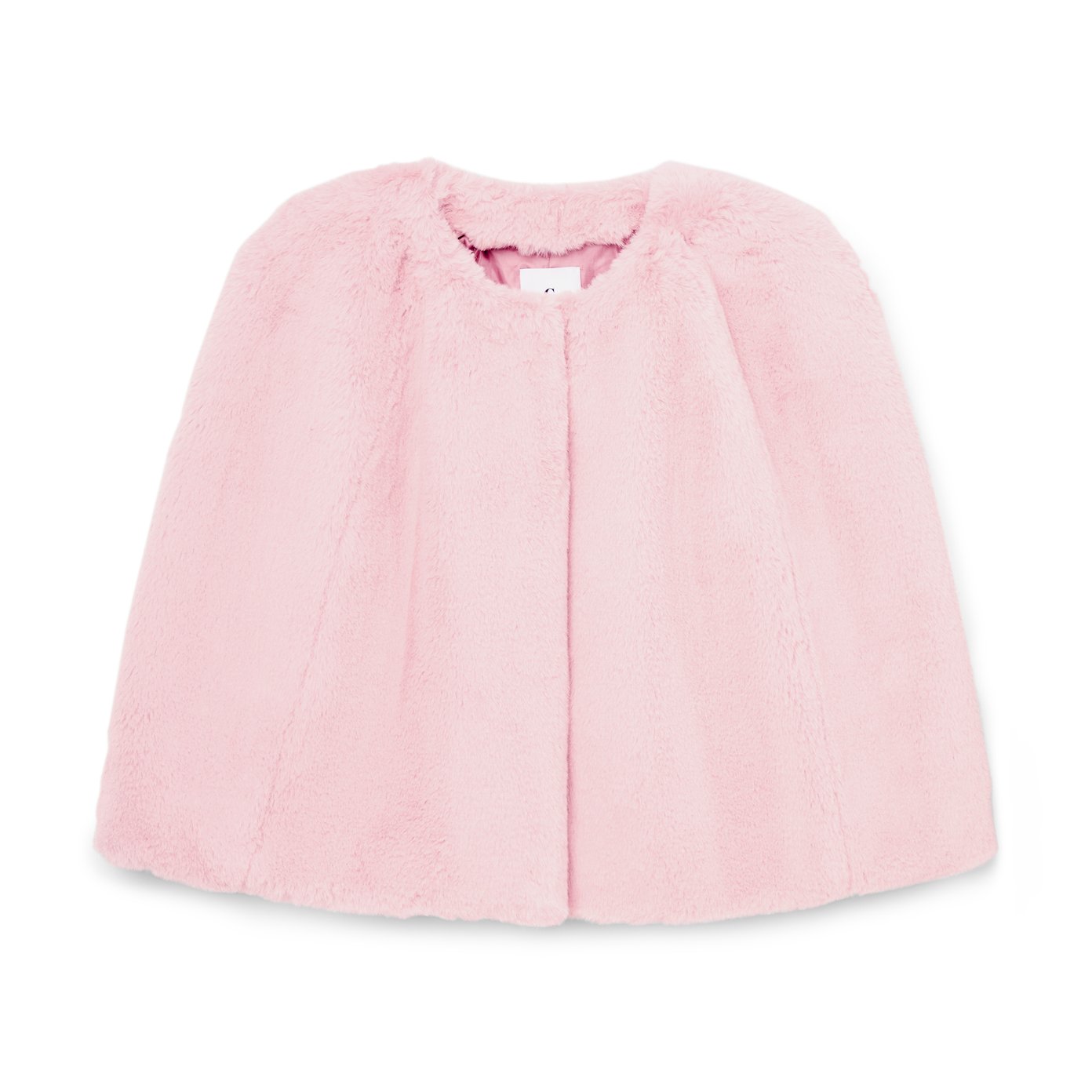 Pink faux 2024 fur cape