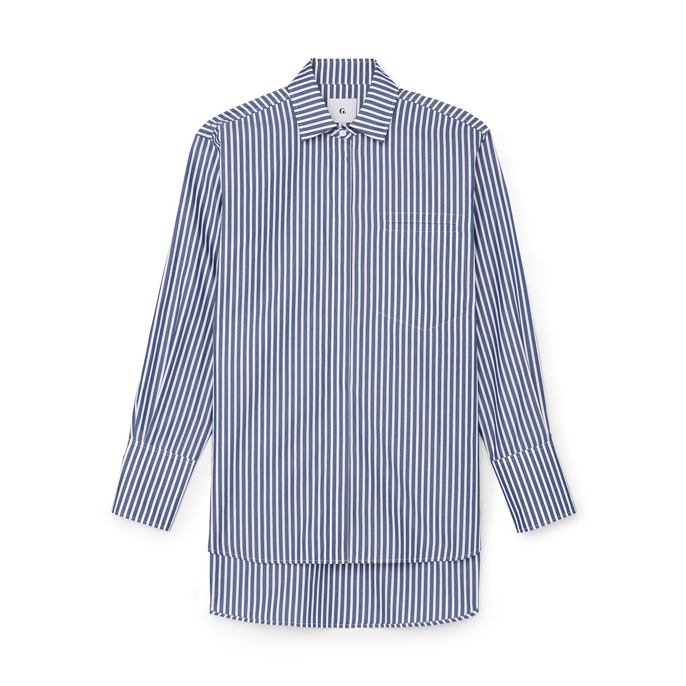 G. Label by goop Fabian Striped Button-Up Shirt