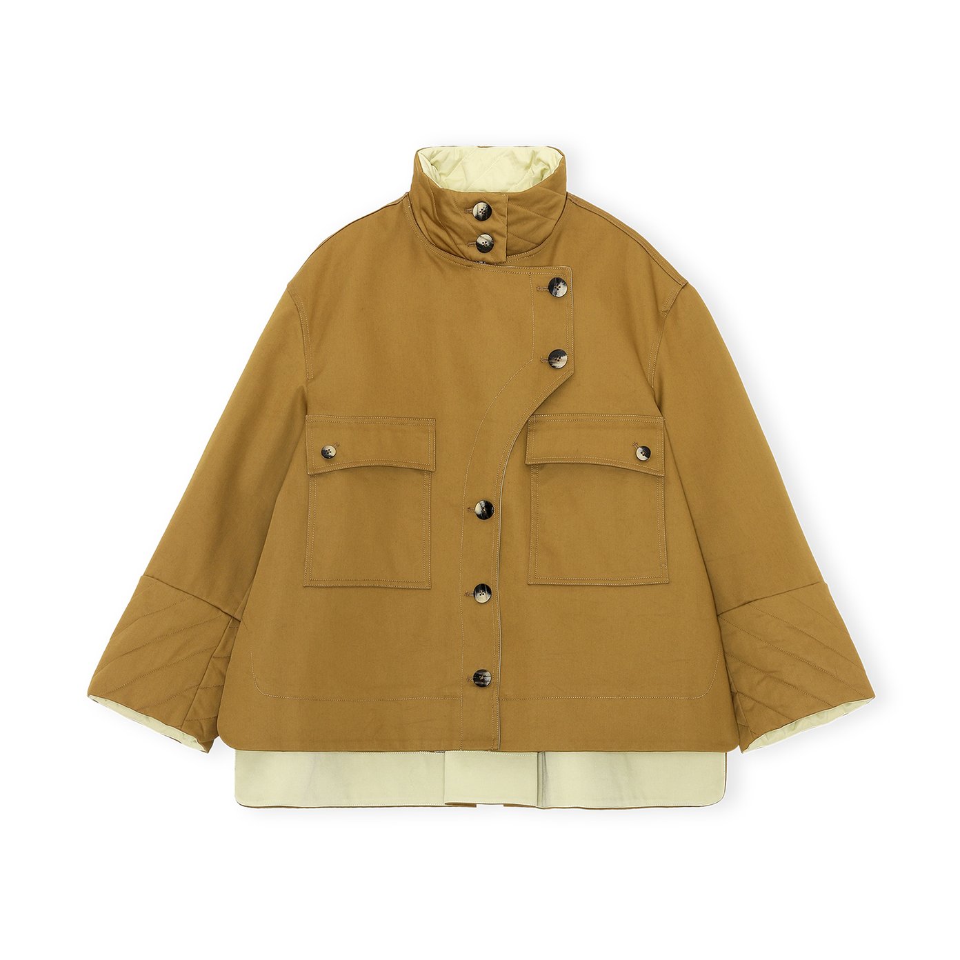Ganni double cotton jacket clearance