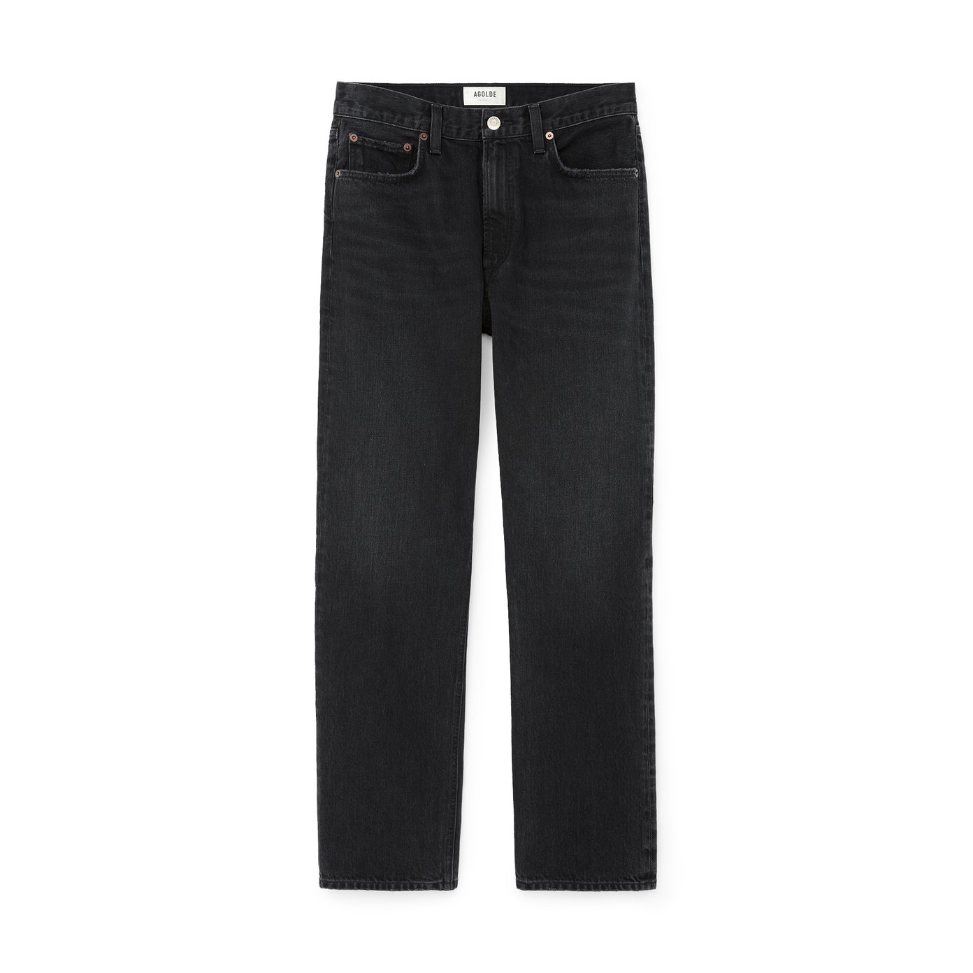 The Comfort high-rise bootcut jeans in black - Goldsign