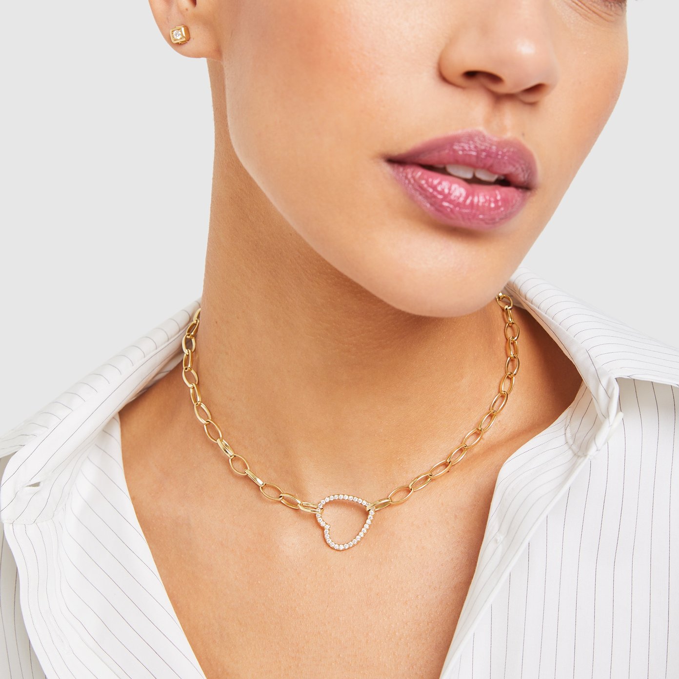 Jennifer meyer online open heart necklace