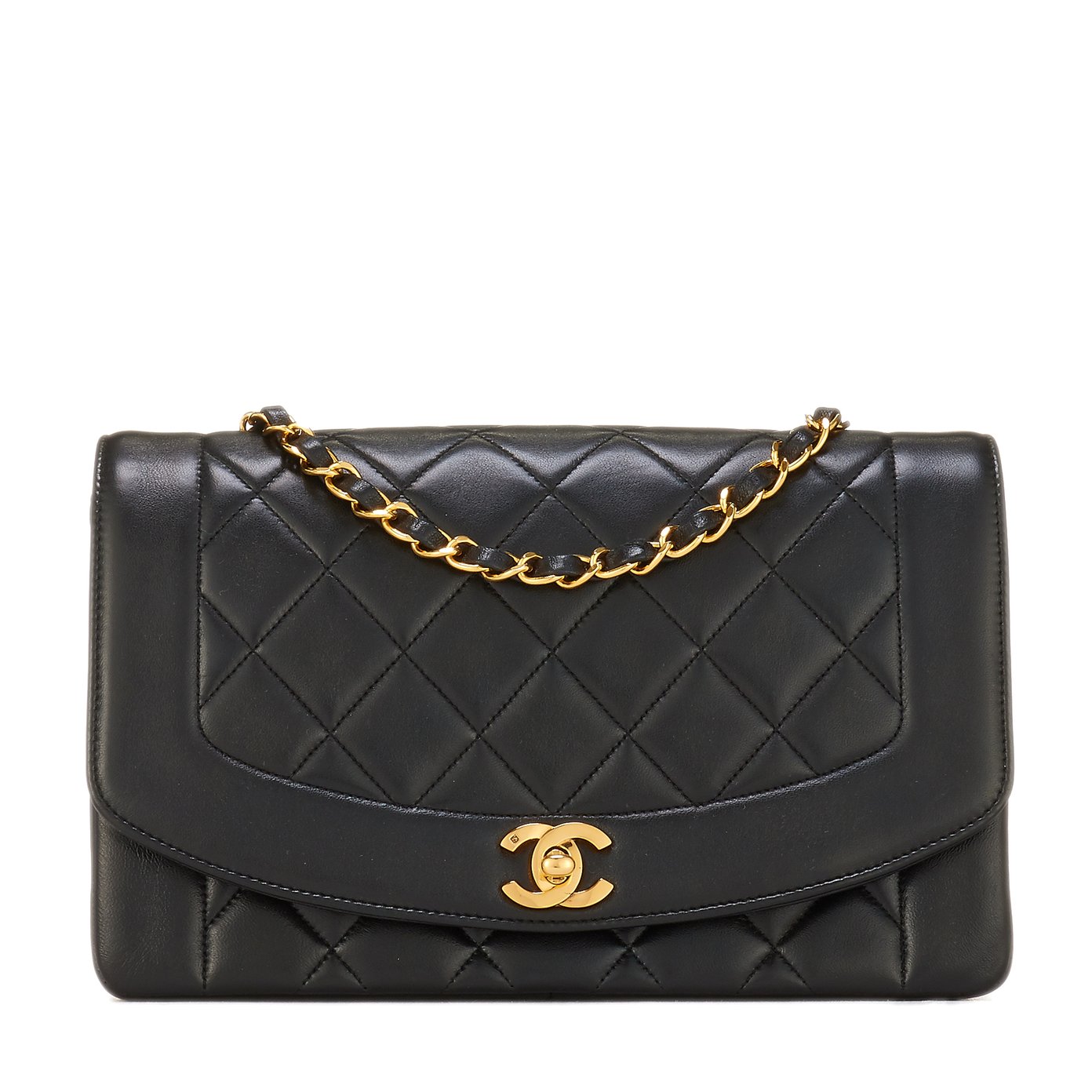 What Goes Around Comes Around Chanel Black Lambskin Classic Flap