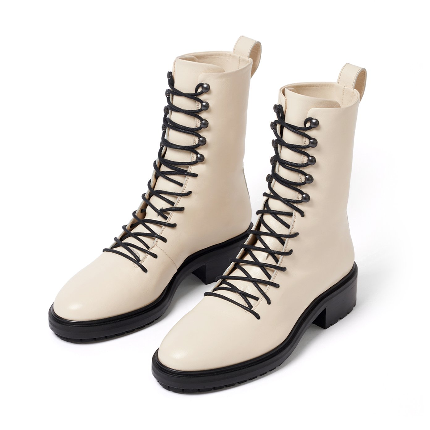 Cream shop colored boots