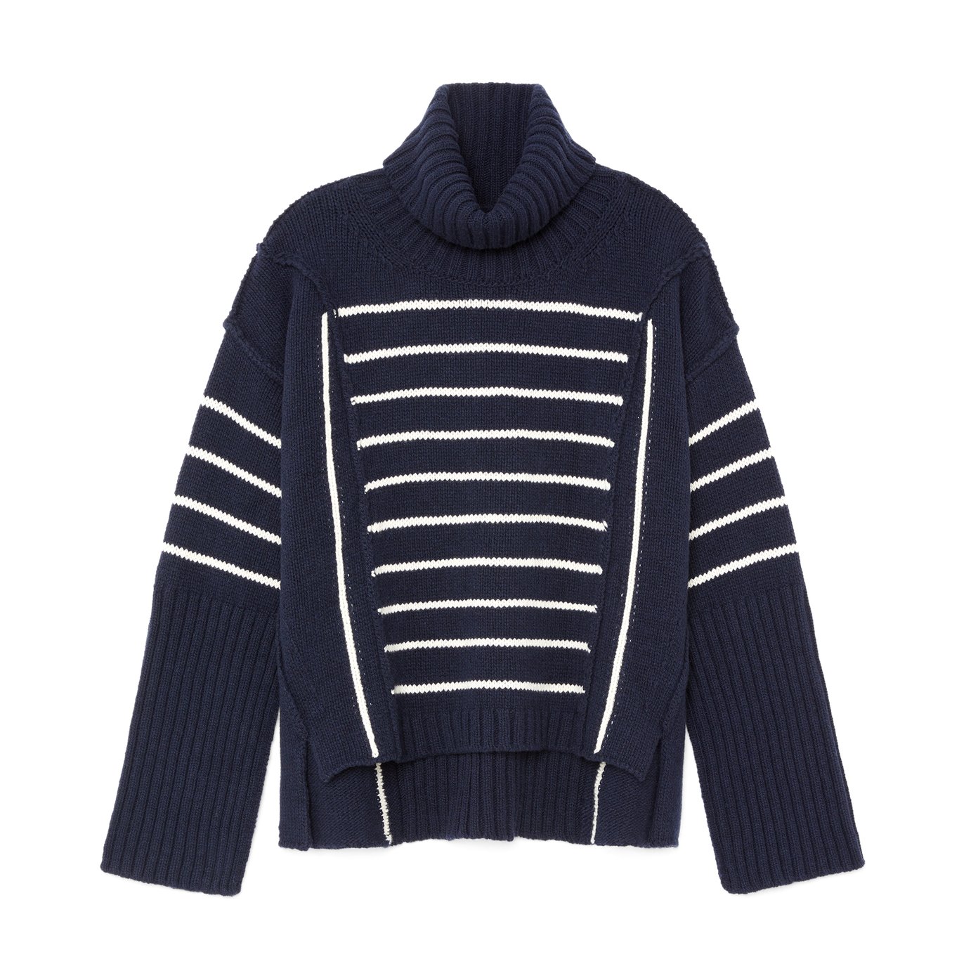 Blue striped shop turtleneck