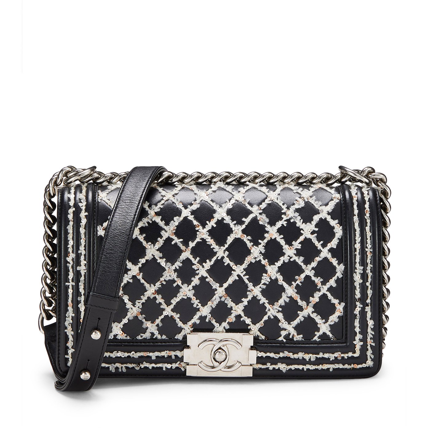 Chanel Medium Boy Flap Caviar Leather Shoulder Bag