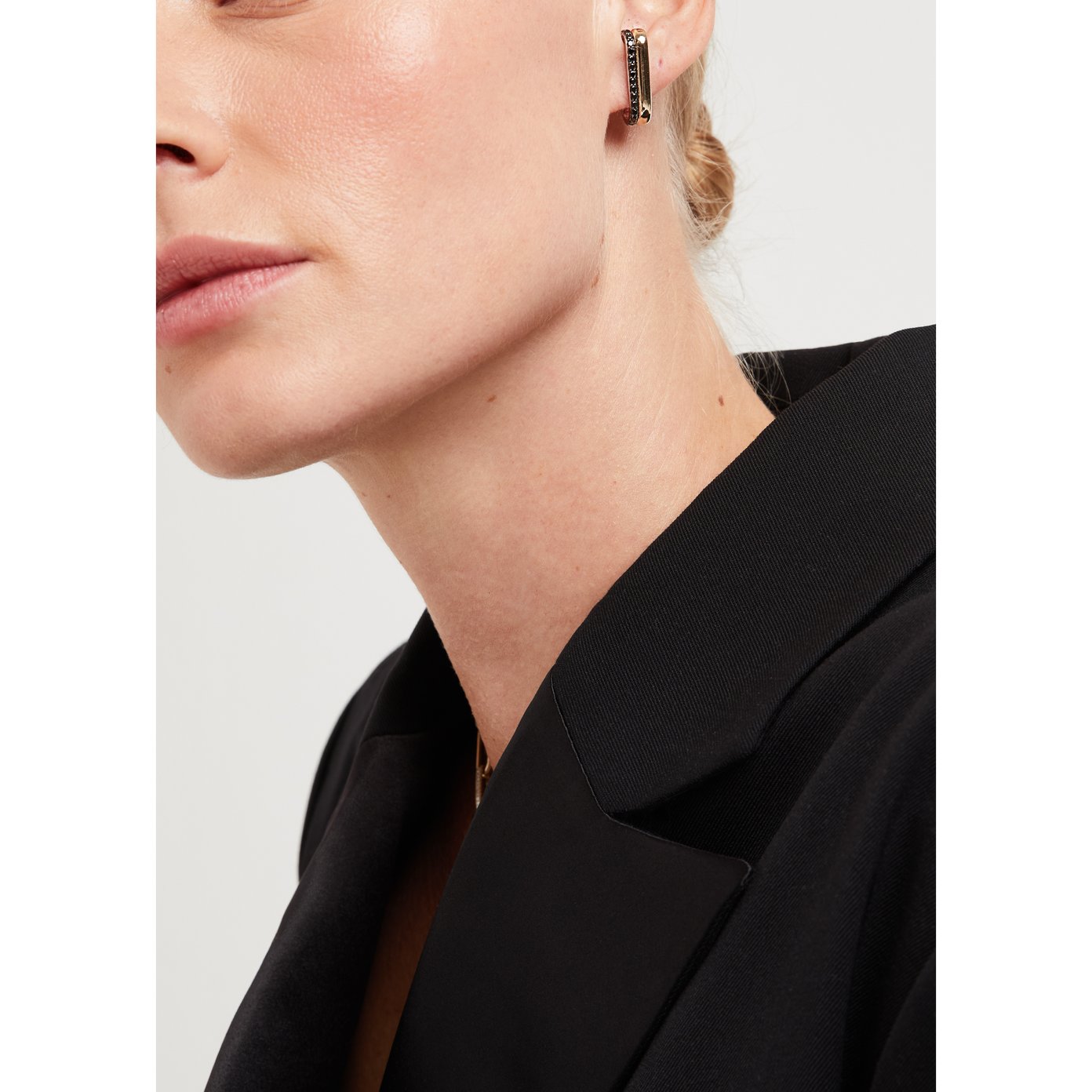 G. Label by goop Fiene Yellow Gold and Black Pavé Ear Cuff | goop
