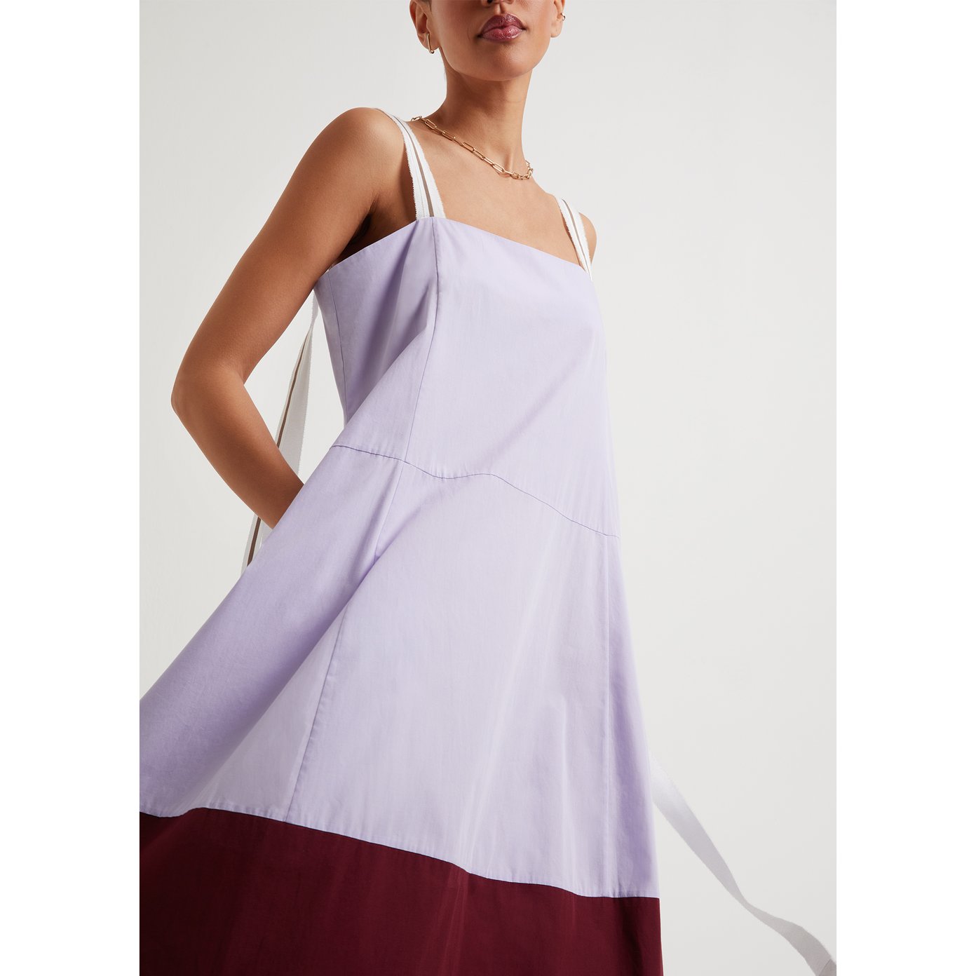 Lee Mathews Oakley Spliced Maxi Dress
