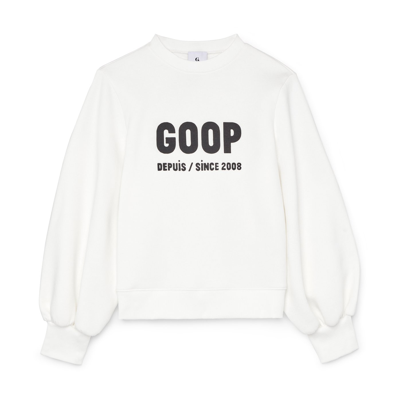 Puff sleeve graphic print hoodie 2025