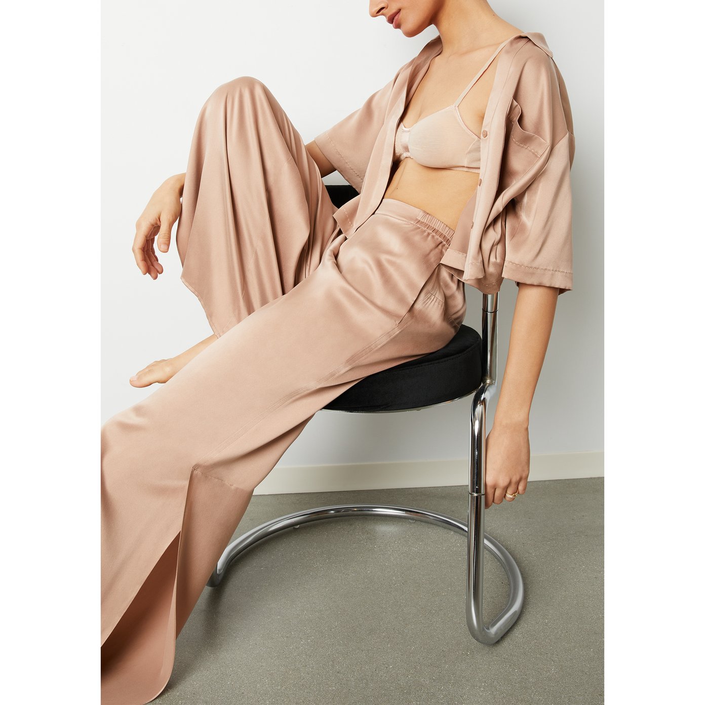 Lunya Washable Silk High-Rise Pants Set | goop