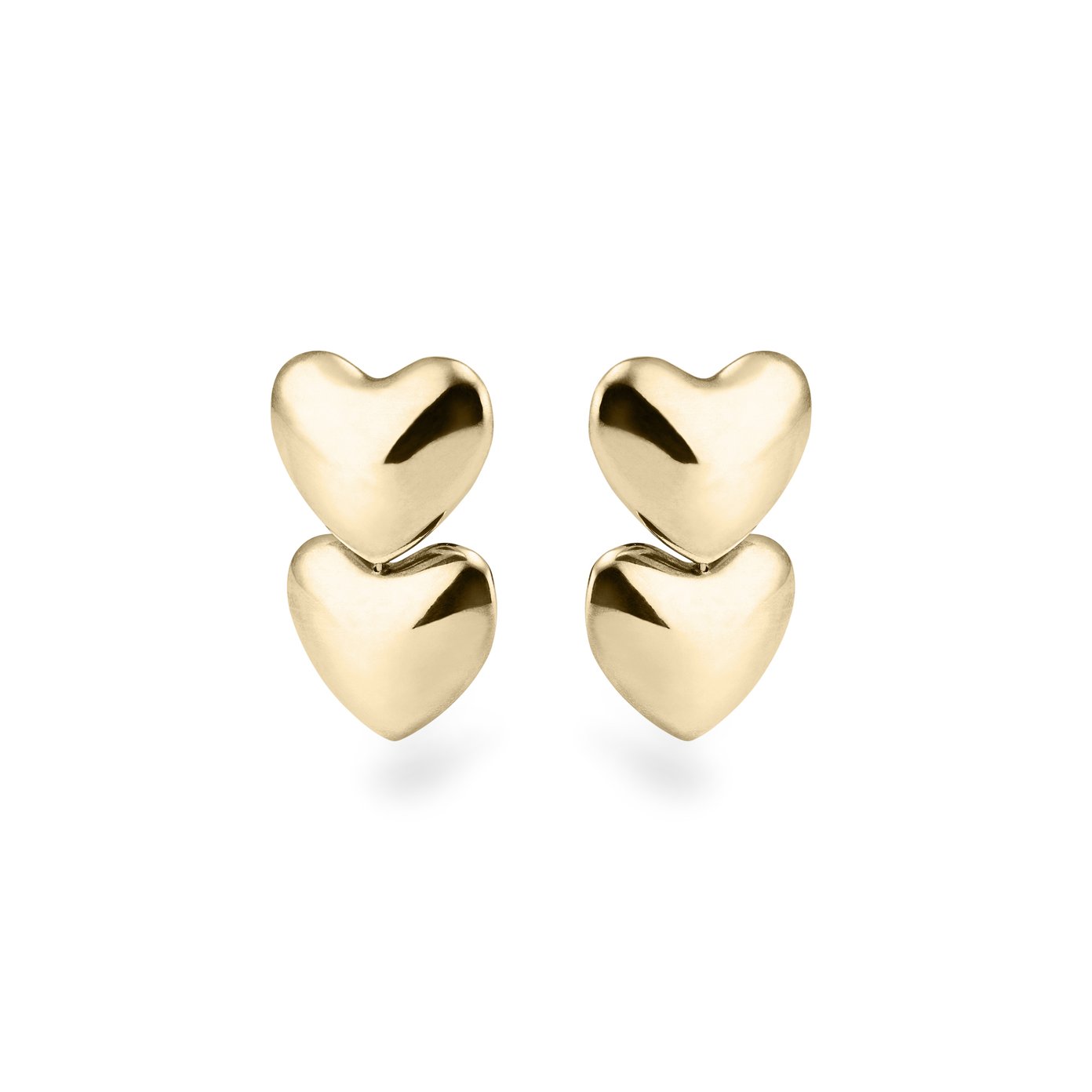 Annika Inez Dual Voluptuous Heart Earrings