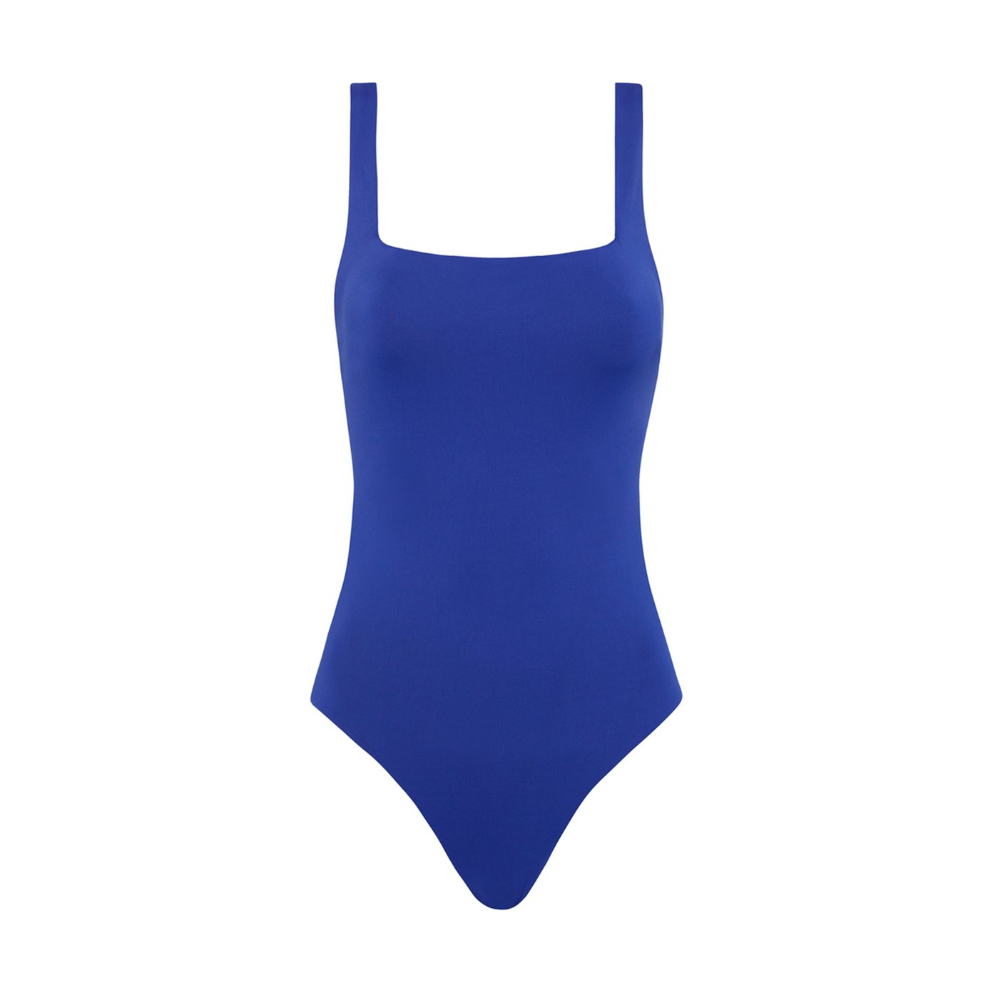 One-Piece Swimsuit Blue and White Technical Fabric