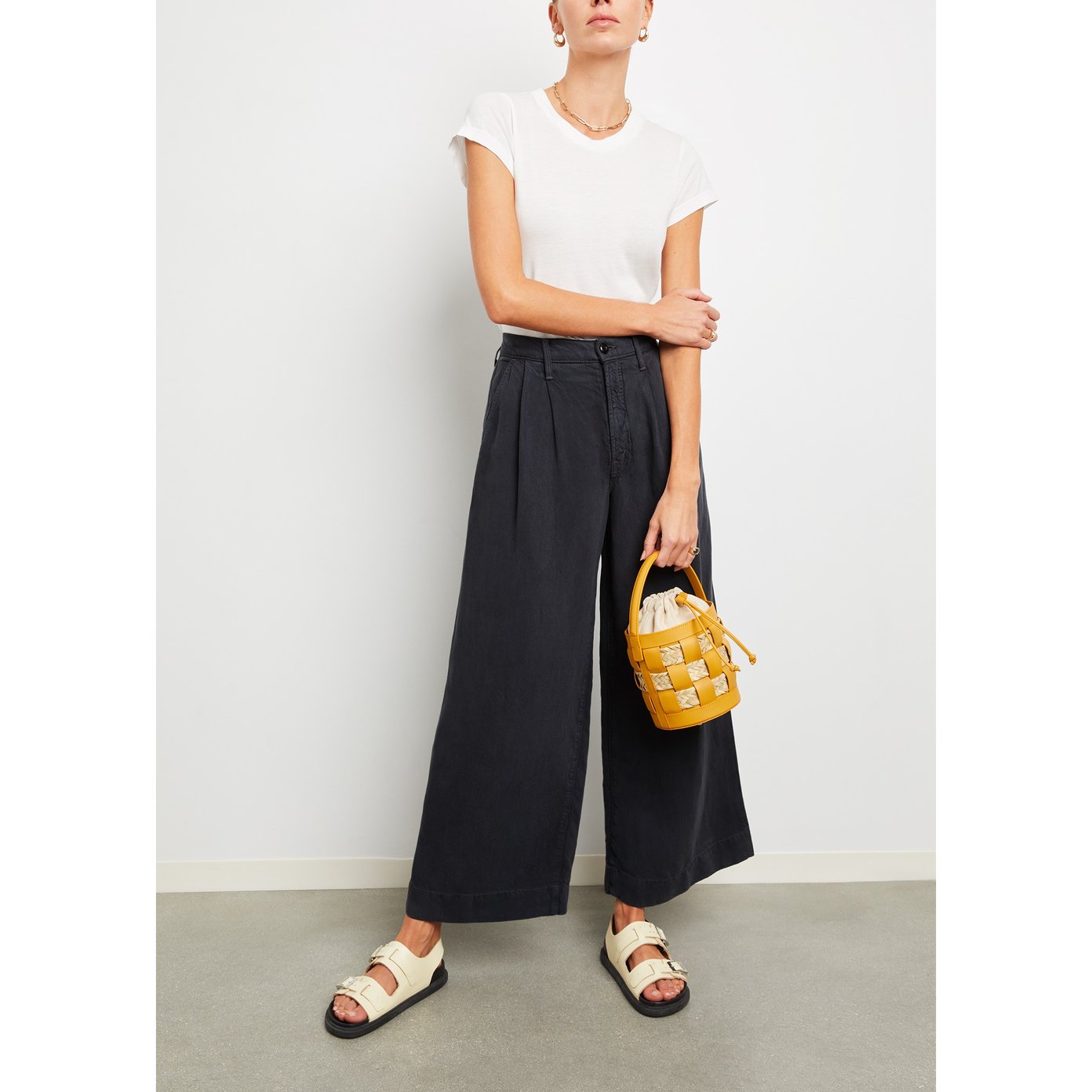 The Pleated Prep Curbside denim jumpsuit