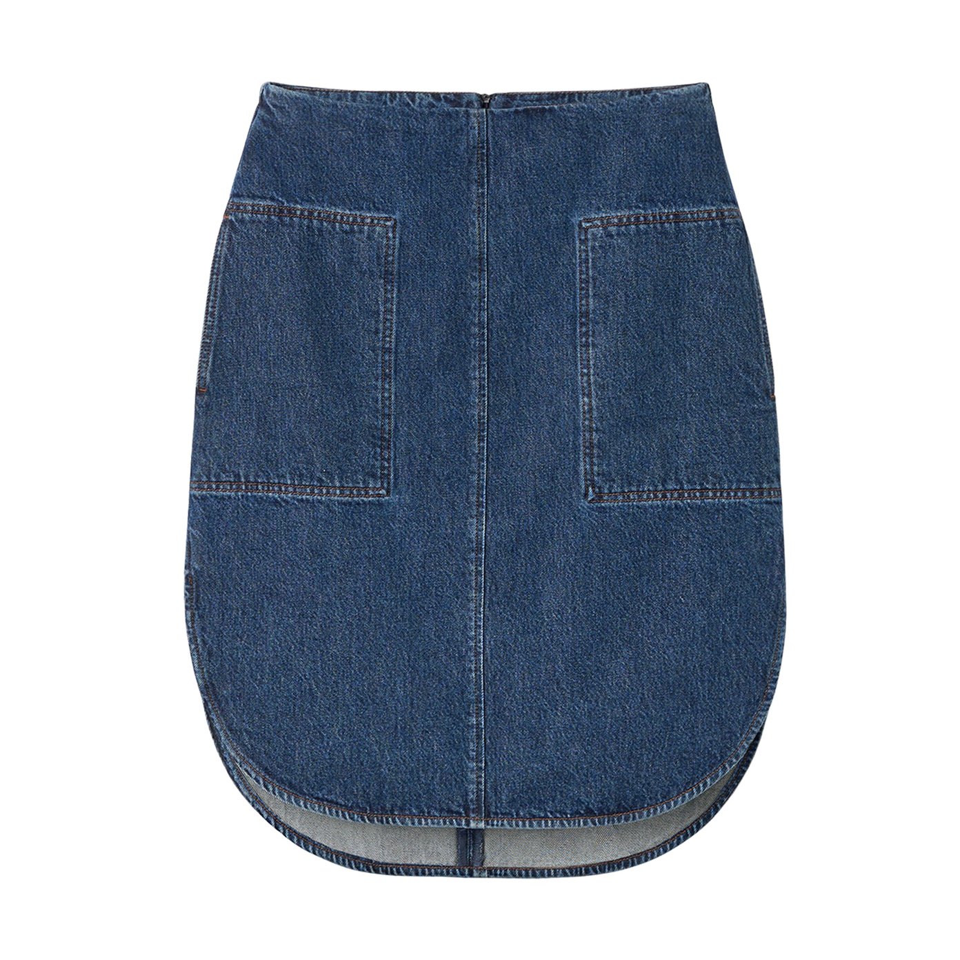 Toteme Curved-Hem Denim Skirt