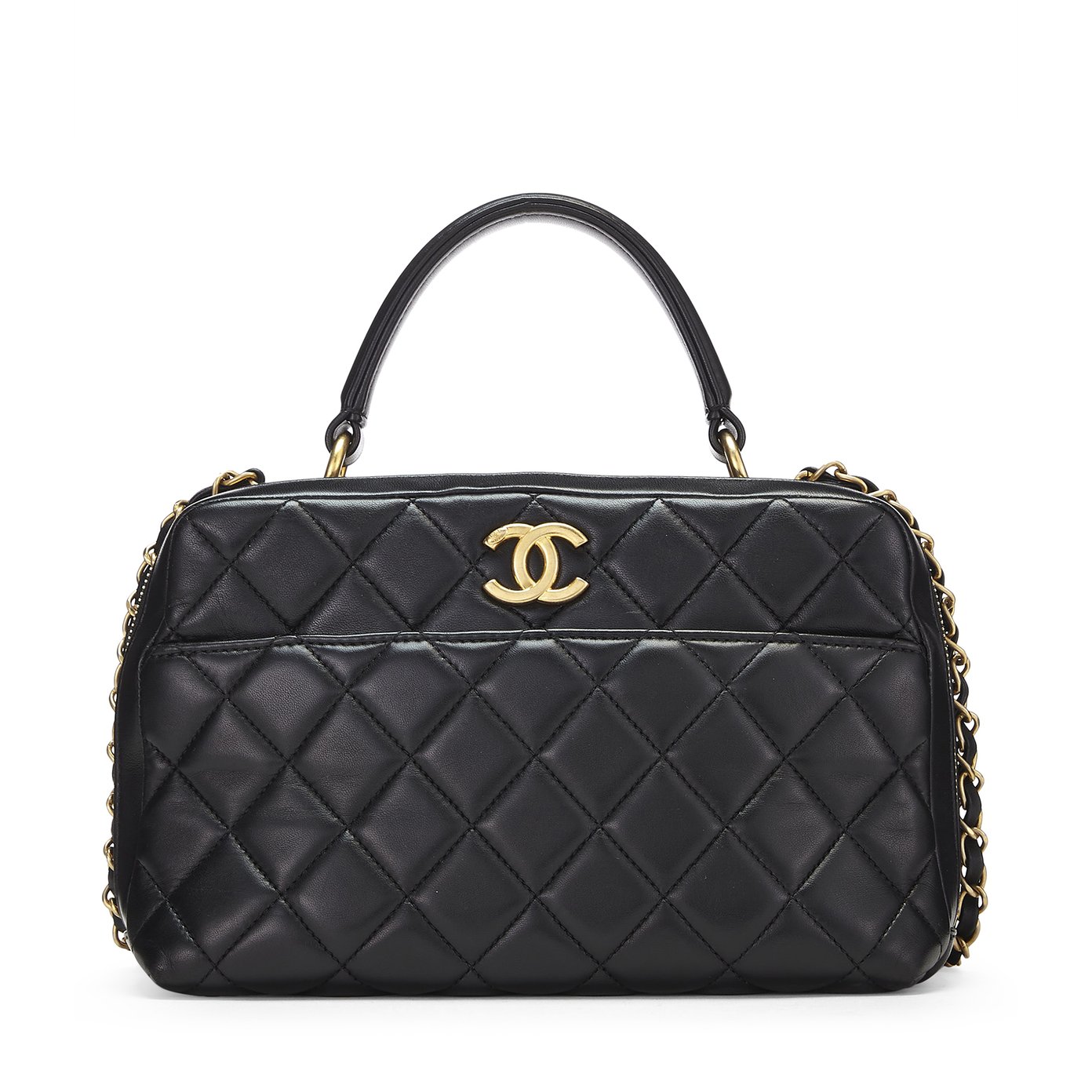 CHANEL 2021 Black Lambskin Small Trendy CC Lt Gold Hw - Timeless Luxuries