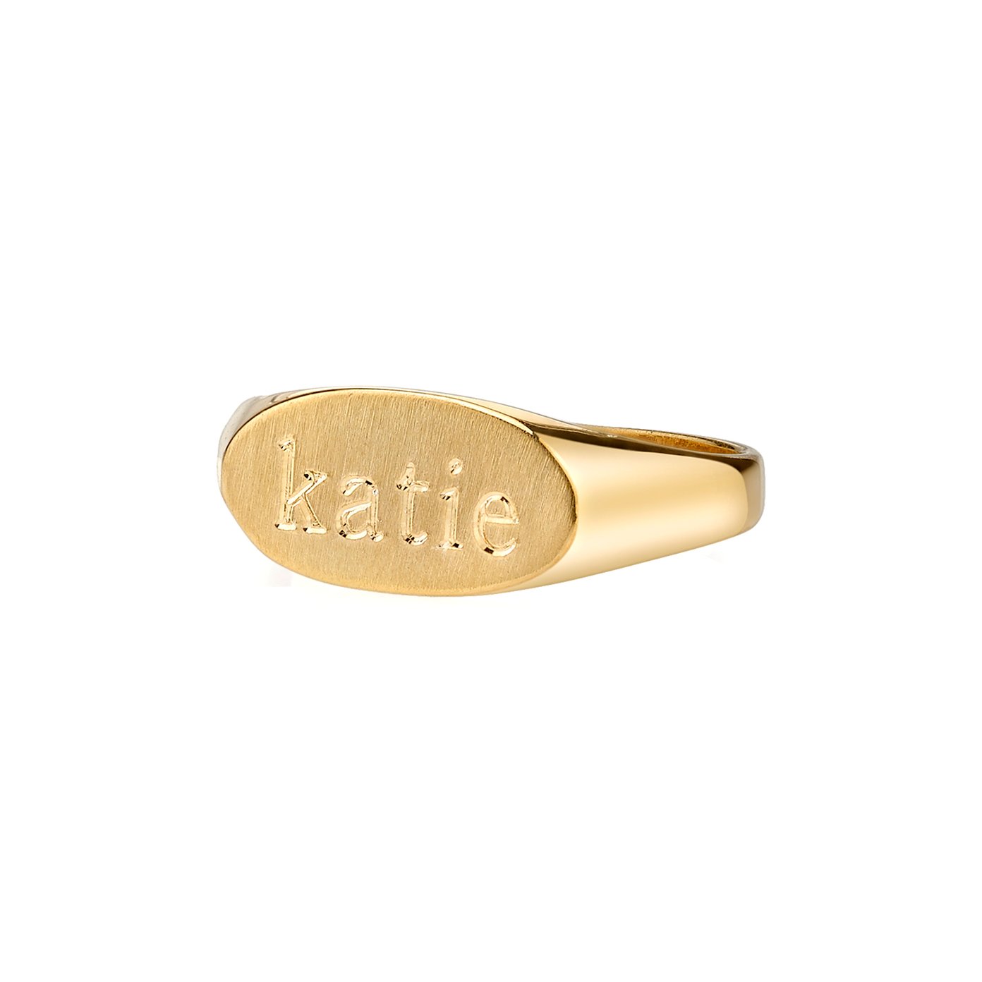 Sarah Chloe Monogrammed Classic Oval Signet Ring