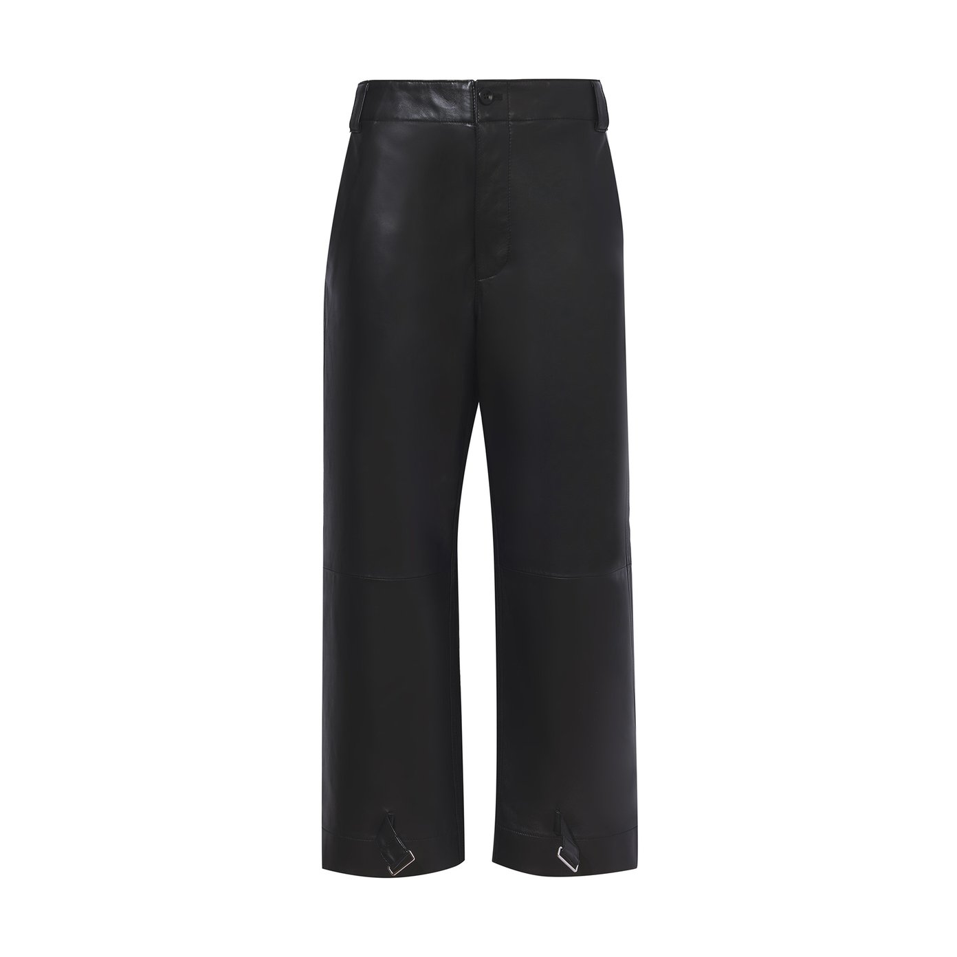 Proenza Schouler White Label contrasting-trim straight-leg trousers - Black