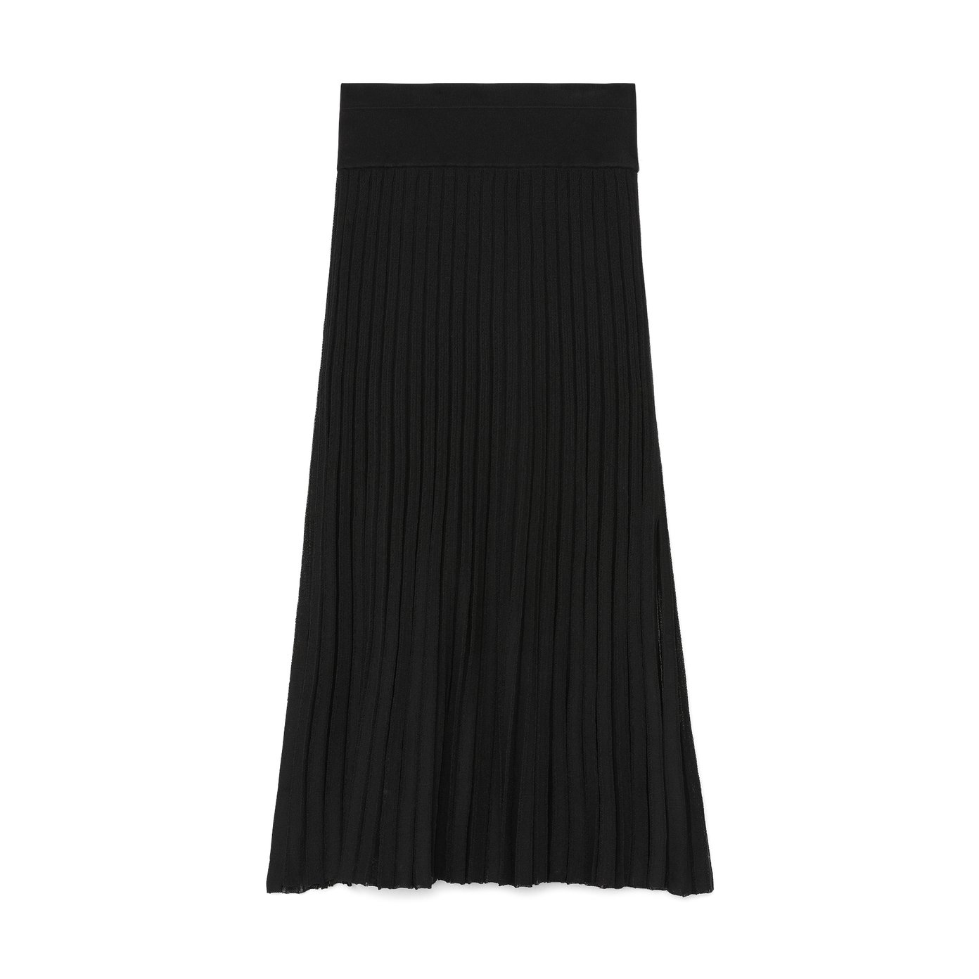 Sheer skirt with pleats hot sale