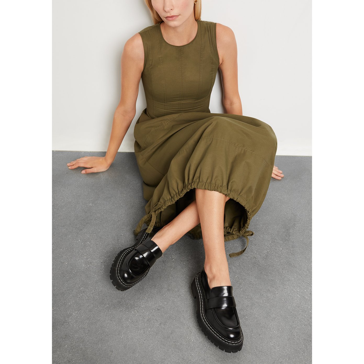 【関税込み】Proenza Schouler ブラウン モノグラム ローファー PS42231A-19190-