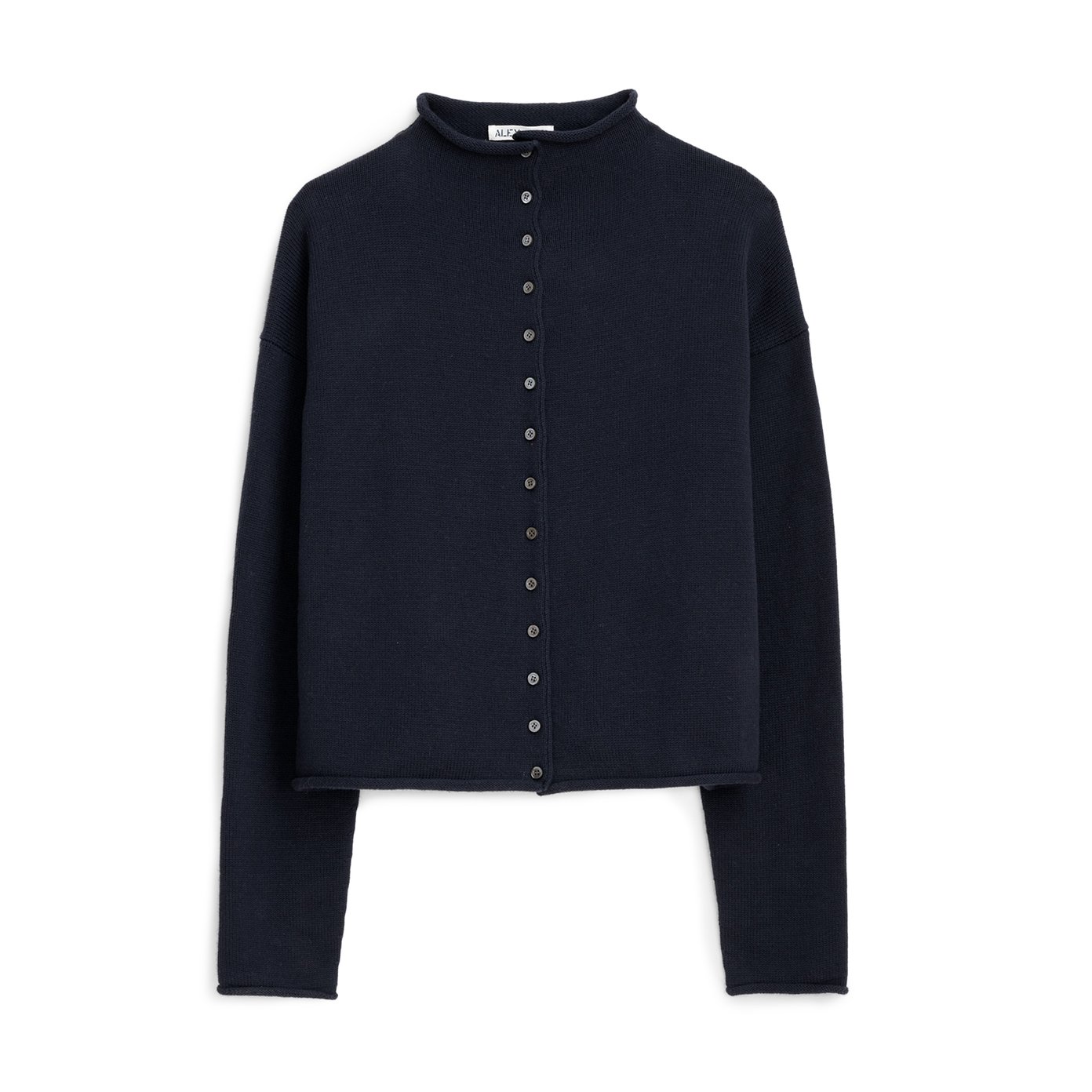 Eileen Fisher Mohair Plush Melange Knit Crew Neck Long