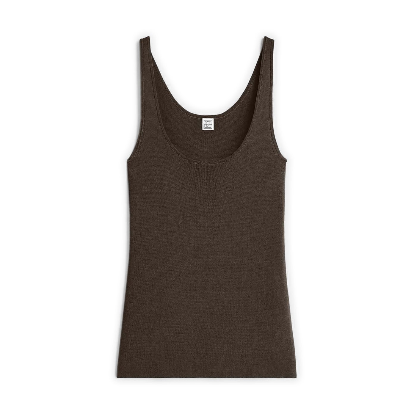 Compact knit tank grey melange – TOTEME