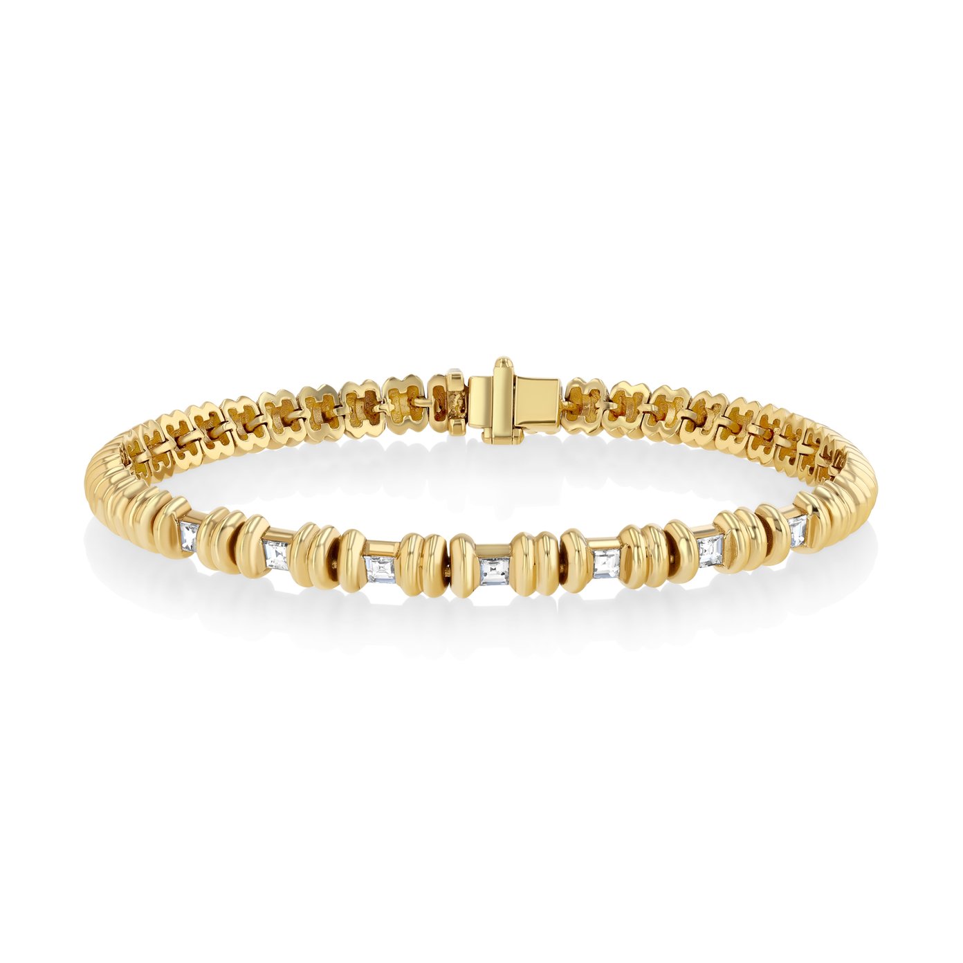 【Lizzie Mandler】Princess cut diamond linked bracelet Princess cut diamond linked bracelet by Lizzie Mandler