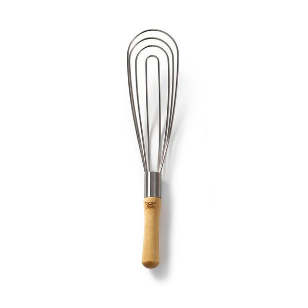 12"  Wooden Handle Flat Whisk
