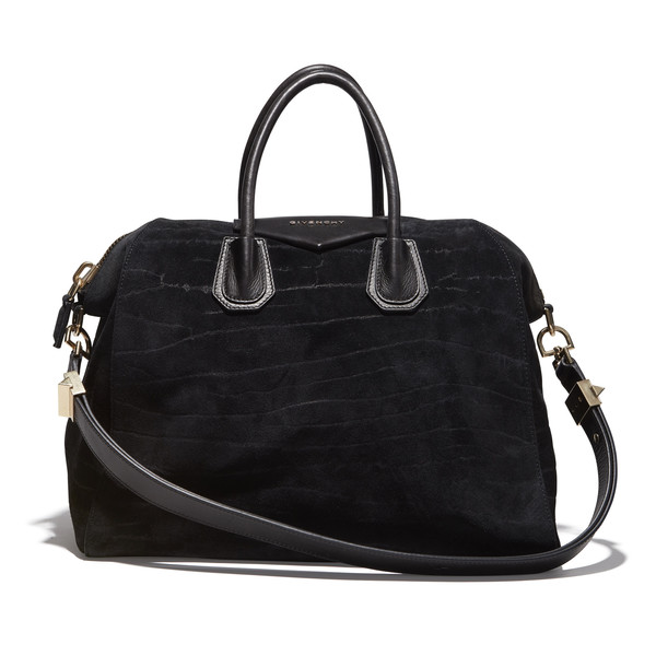 Drew Barrymore's Black Suede Shoulder Bag