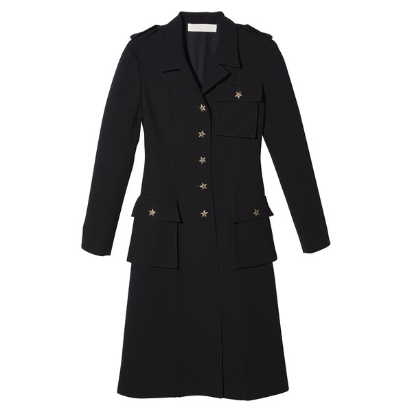 GP's Black Coat with Star Buttons