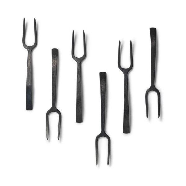 Hand Forged Steel Appetizer Forks